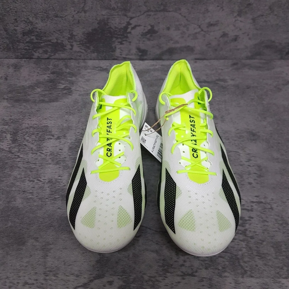 ADIDAS X CRAZYFAST+ FG Cloud Soccer Cleats Mens 12.5 White‎ Black Lemon Nby